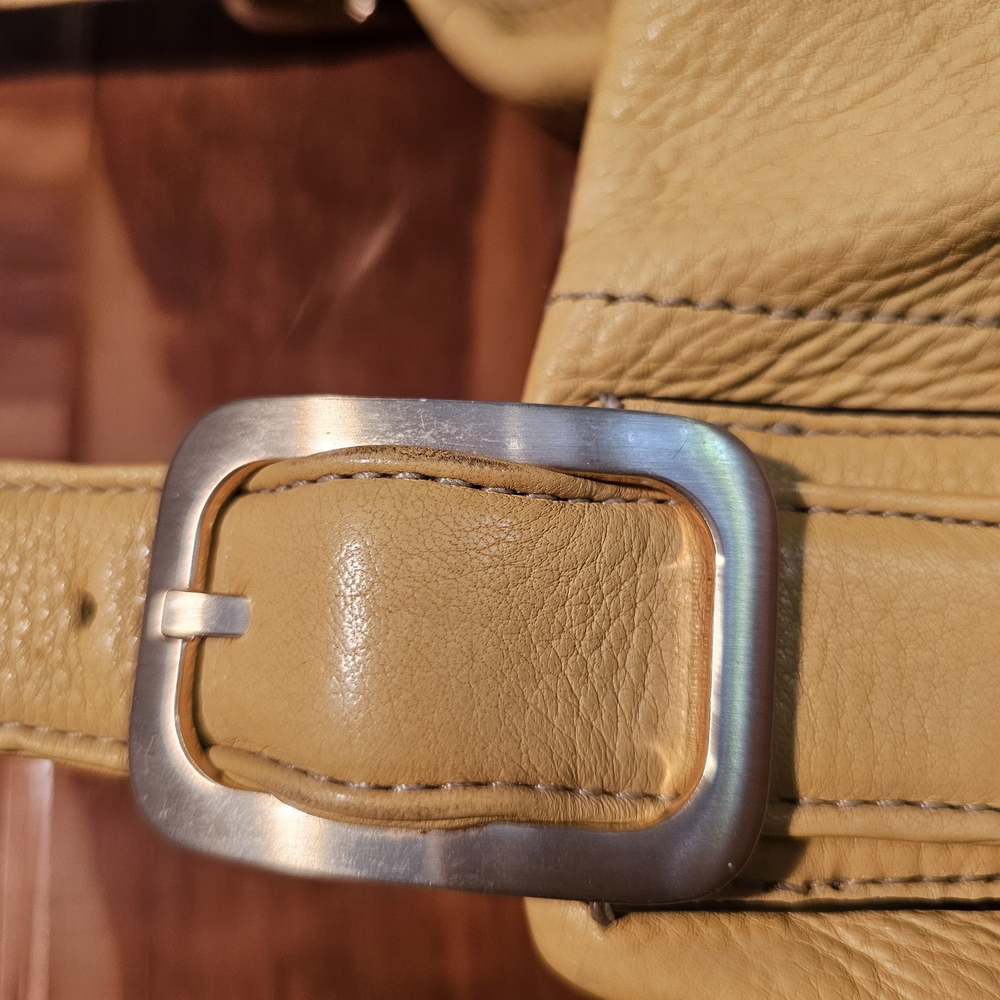 Cole Haan Yellow Leather Shoulder Bag with Slouchy Design - Picture 9 of 16